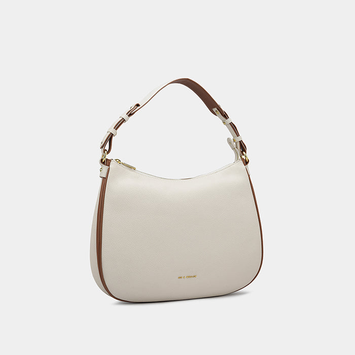 Keyla Hobo - Off White & Cognac