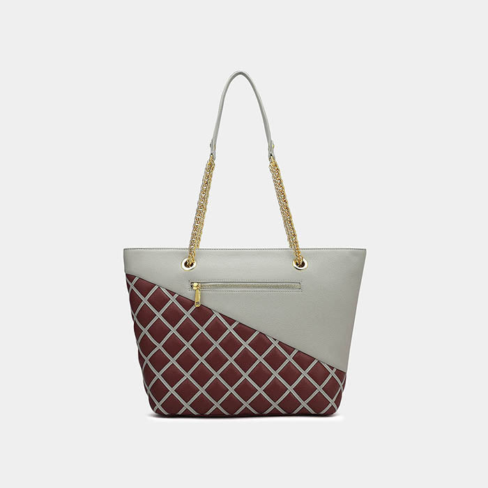 Kimora Ladies Bag - Grey & Berry