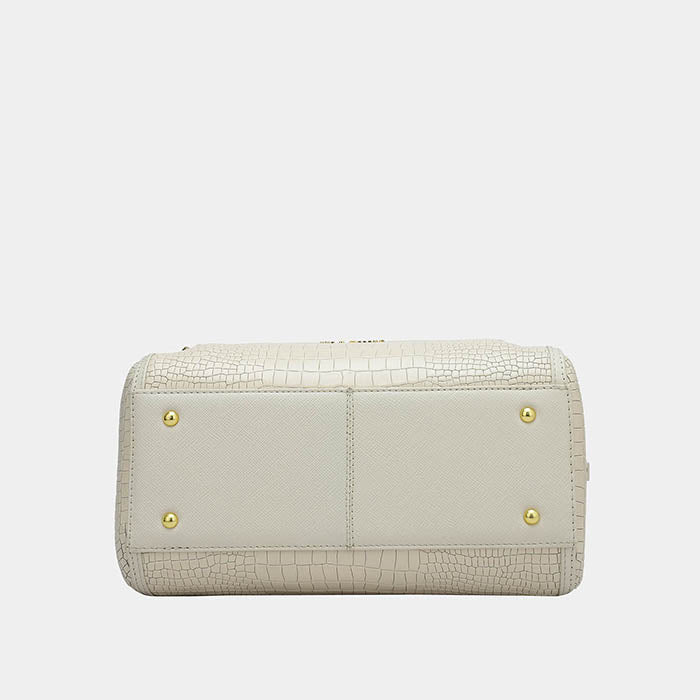 Camila Satchel Bag - Cream